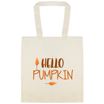 Holidays & Special Events Hello Pumpkin Custom Everyday Cotton Tote Bags Style 156761