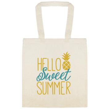 Seasonal Hello Summer Sweet Custom Everyday Cotton Tote Bags Style 154351