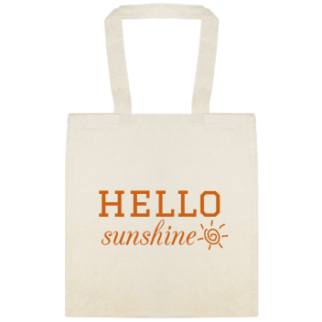 Parties & Events Hello Sunshine Custom Everyday Cotton Tote Bags Style 151549