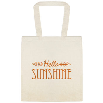 Seasonal Hello Sunshine Custom Everyday Cotton Tote Bags Style 154413