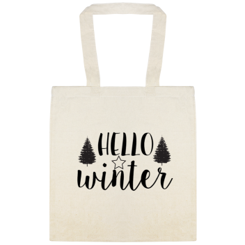 Hello Winter Custom Everyday Cotton Tote Bags Style 144692