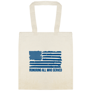 Holidays & Special Events Honoring All Who Served Custom Everyday Cotton Tote Bags Style 151672