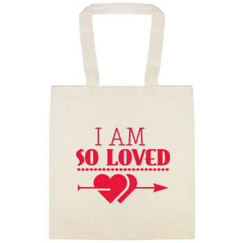 Valentines Day Am So Loved Custom Everyday Cotton Tote Bags Style 147023
