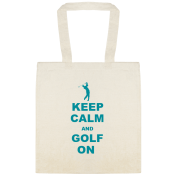 Sports & Teams Keep Calm Golf On And Custom Everyday Cotton Tote Bags Style 150883