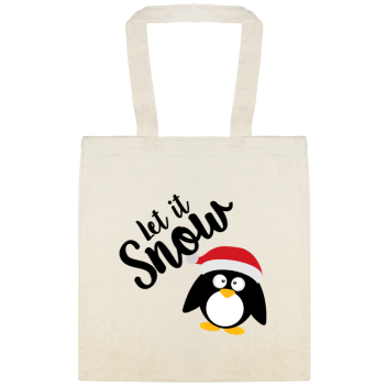 Holidays & Special Events Let It Snow Custom Everyday Cotton Tote Bags Style 145919