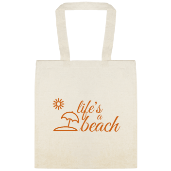 Parties & Events Lifes Beach Custom Everyday Cotton Tote Bags Style 151550