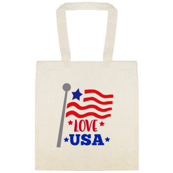 Holidays & Special Events Love Usa Custom Everyday Cotton Tote Bags Style 153339