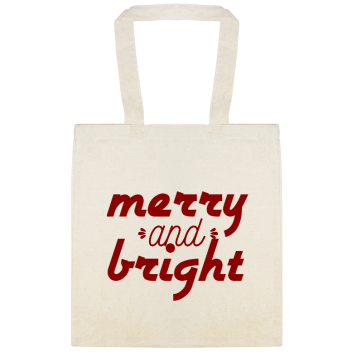 Holidays & Special Events Merry Bright Custom Everyday Cotton Tote Bags Style 145928