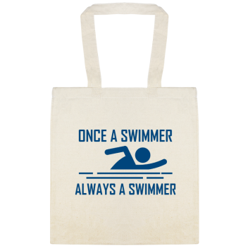 Once A Swimmer Always A Swimmer Custom Everyday Cotton Tote Bags Style 150130