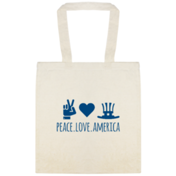 Holidays & Special Events Peaceloveamerica Custom Everyday Cotton Tote Bags Style 137473