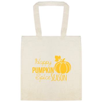 Pumpkin Spice Happy Season Custom Everyday Cotton Tote Bags Style 141959