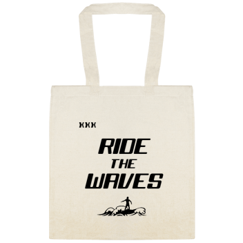 Seasonal Ride The Waves X Custom Everyday Cotton Tote Bags Style 154076
