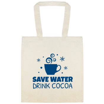 Save Water Drink Cocoa Custom Everyday Cotton Tote Bags Style 145593