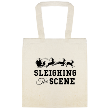 Sleighing The Scene Custom Everyday Cotton Tote Bags Style 145214