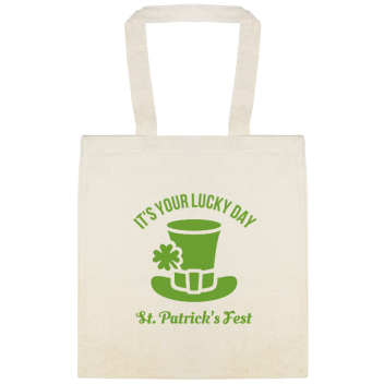 Its Your Lucky Day St Patricks Fest Custom Everyday Cotton Tote Bags Style 148870