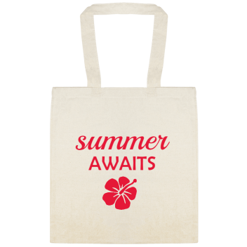 Seasonal Summer Awaits Custom Everyday Cotton Tote Bags Style 154700