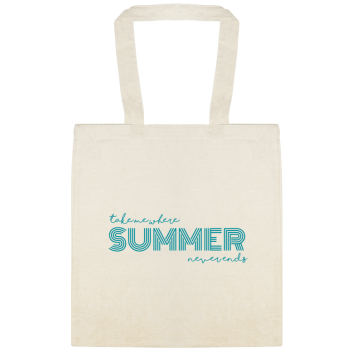 Seasonal Summer Take Me Where Never Ends Custom Everyday Cotton Tote Bags Style 154406