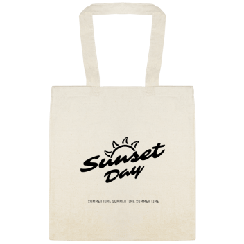 Seasonal Sunset Day Summer Time Custom Everyday Cotton Tote Bags Style 154139