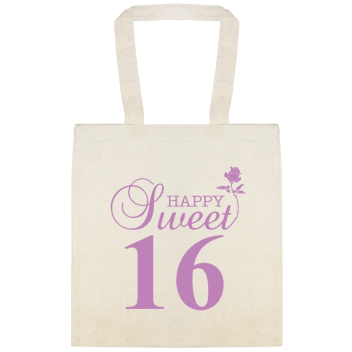 Birthday Sweet Happy 16 Custom Everyday Cotton Tote Bags Style 114998
