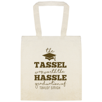 Parties & Events Tassel Hassle The Was Worth Graduation Of Taylor Smith Custom Everyday Cotton Tote Bags Style 149857