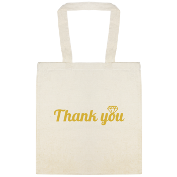 Weddings Thank You Custom Everyday Cotton Tote Bags Style 141487