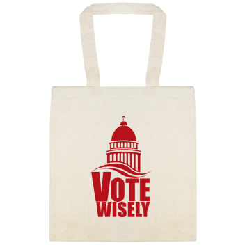 Political V Ote Wisely Custom Everyday Cotton Tote Bags Style 122987
