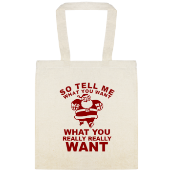 Tell Me What You Really Want Custom Everyday Cotton Tote Bags Style 145020