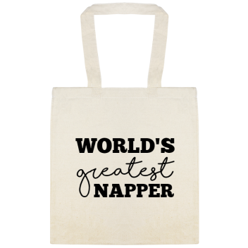Funny Quotes Worlds Greatest Napper Custom Everyday Cotton Tote Bags Style 115265