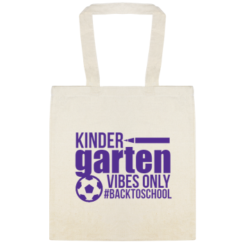 Back To School Backtoschool Kinder Garten Vibes Only Custom Everyday Cotton Tote Bags Style 122359