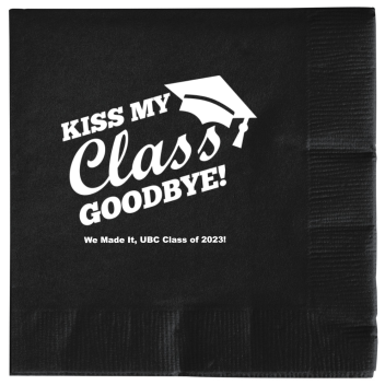 Custom Kiss My Class Goodbye Graduation Premium Napkins