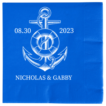 Customized Be By Your Side Nautical Wedding Premium Napkins