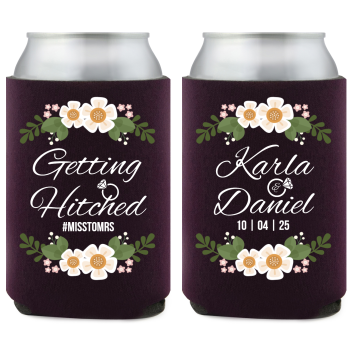 Customized Getting Hitched Engagement Full Color Can Coolers