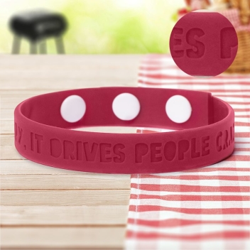 Debossed Silicone Adjustable  Wristbands
