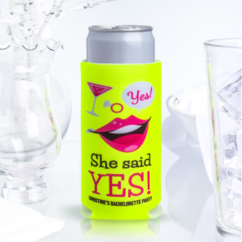 Fluorescent Neon Collapsible Slim Can Coolers