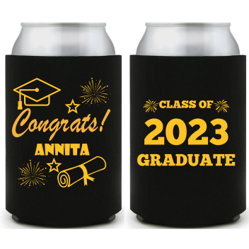 Congrats Class 2023 Graduate Full Color Foam Collapsible Coolies Style 158921