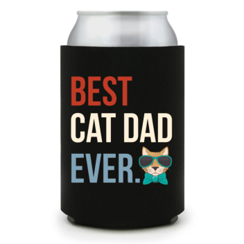 Full Color Foam Collapsible Can Coolers Father’s Day Best Cat Dad Ever Style 137215