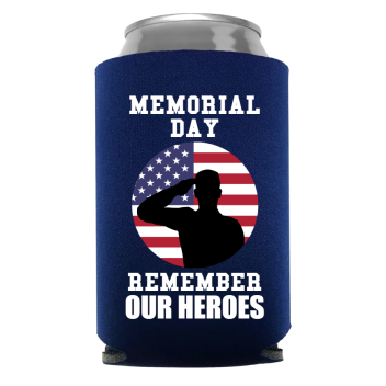 Memorial Day Full Color Foam Collapsible Coolies Style 135046