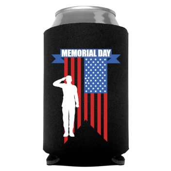 Memorial Day Full Color Foam Collapsible Coolies Style 135023