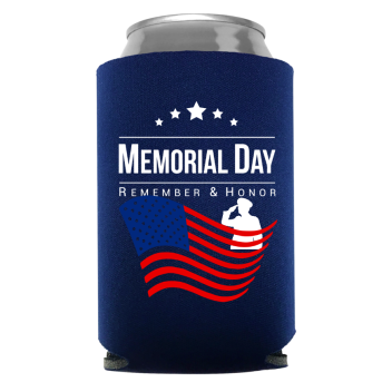 Memorial Day Full Color Foam Collapsible Coolies Style 135004