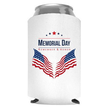 Memorial Day Full Color Foam Collapsible Coolies Style 134999