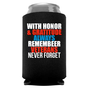 Memorial Day Full Color Foam Collapsible Coolies Style 134997