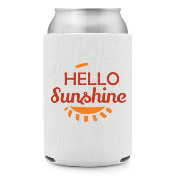Full Color Foam Collapsible Can Coolers Summer Season Hello Sunshine Style 136792