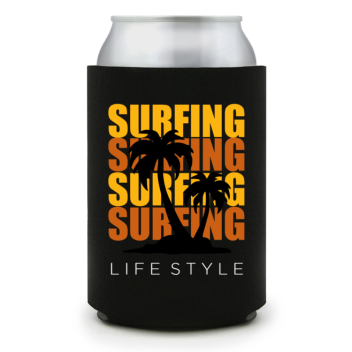 Full Color Foam Collapsible Can Coolers Summer Surfing Lifestyle Style 138010
