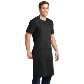 Port Authority Easy Care Extra Long Bib Apron With Stain Release.