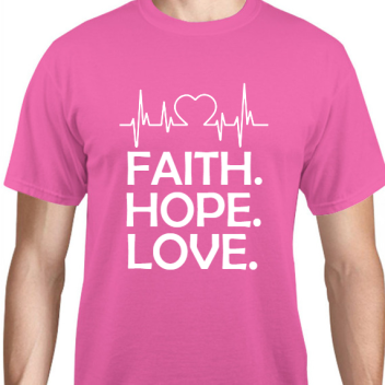 Valentines Day Faith Hope Love Unisex Basic Tee T-shirts Style 129704