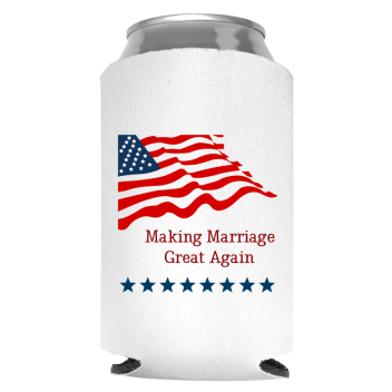 Fourth Of July Wedding Full Color Foam Collapsible Coolies Style 110251