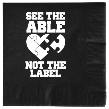 Autism Awareness See The Able Not Label 2ply Economy Beverage Napkins Style 134145