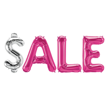 34" Letter, Number, And Symbol Shaped Microfoil® Balloons
