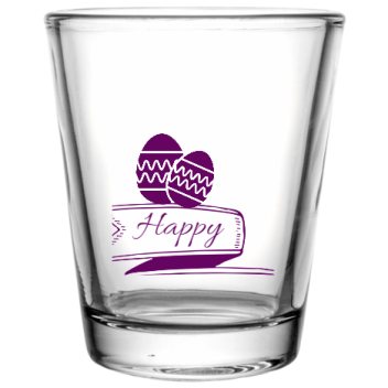Easter Happy Custom Clear Shot Glasses- 1.75 Oz. Style 104637