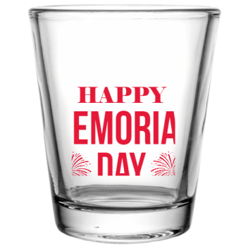 Memorial Day Happy Remember And Honor Custom Clear Shot Glasses- 1.75 Oz. Style 106259